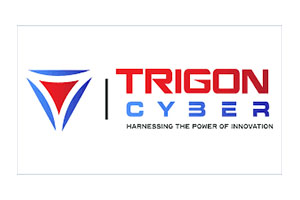 Trigon cyber's logo on a white background.