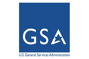 The gsa general services administration logo.