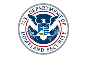 The us department of homeland security logo.