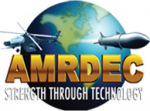 The logo for amrdec strength through technology.