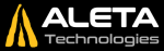 Alta technologies logo on a black background.