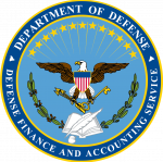 The department of defense finance and accounting logo.