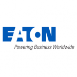 The logo for eaton powering business worldwide.