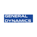 The general dynamics logo on a white background.